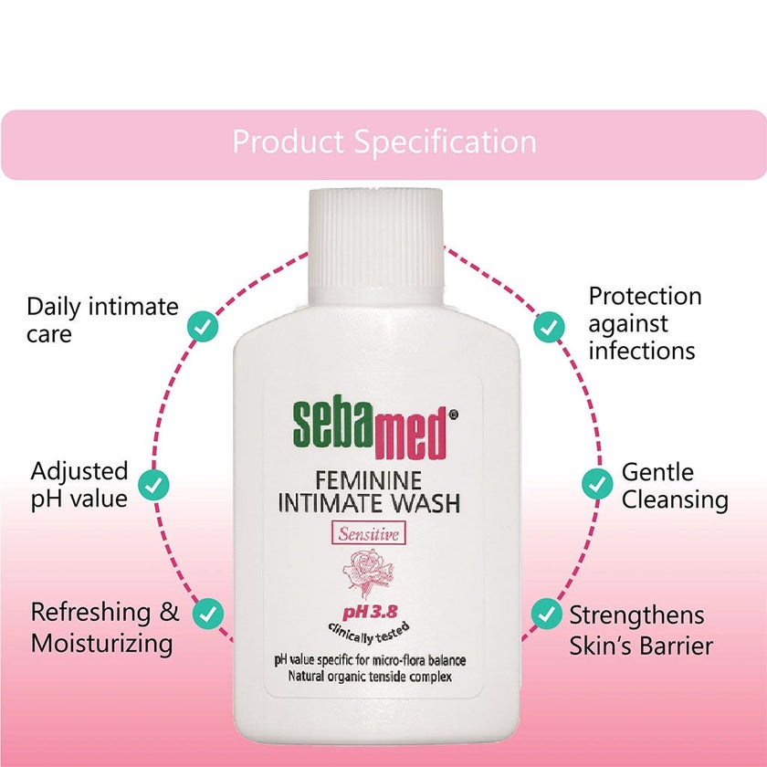 Sebamed Sensitive Feminine Intimate Wash With pH 3.8 50ml