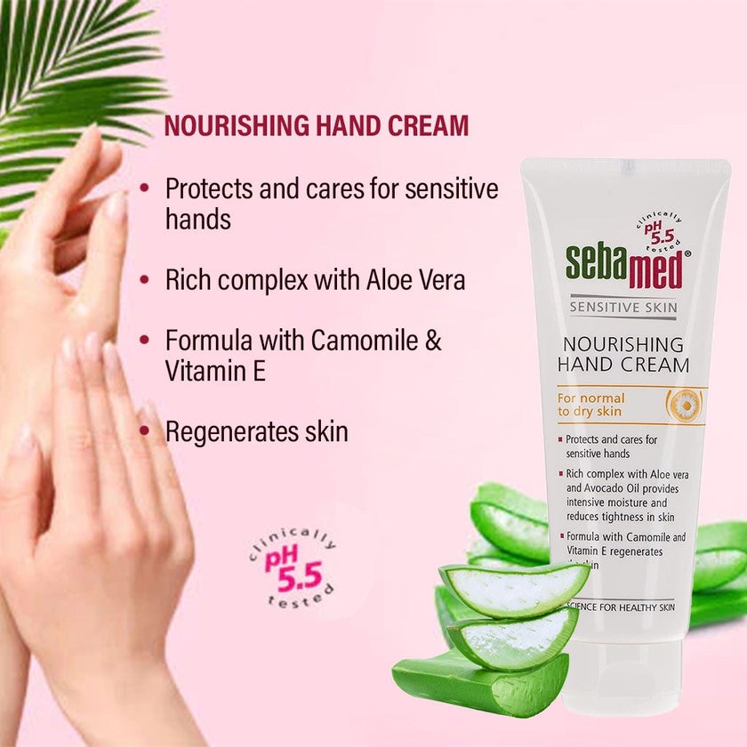 Sebamed Sensitive Skin Nourishing Hand Cream For Normal to Dry Skin 75ml
