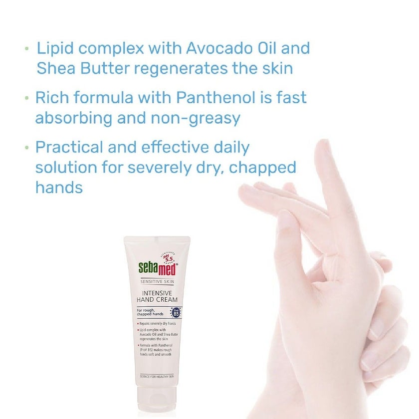 Sebamed Sensitive Skin Intensive Hand Cream For Rough & Chapped Hands 75ml