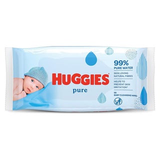 Huggies Pure Cleansing Baby Wet Wipes, Pack of 56's