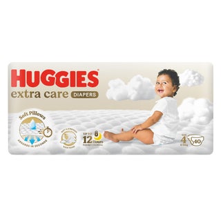 Huggies Extra Care Baby Diapers, Size 4, 8-14Kg, Pack of 40's
