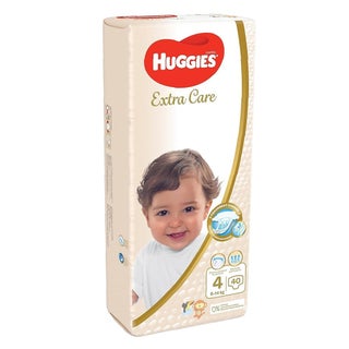 Huggies Extra Care Baby Diapers, Size 4, 8-14Kg, Pack of 40's