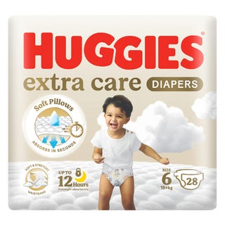 Huggies Extra Care Baby Diapers, Size 6, 15+Kg, Pack of 28's