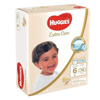 Huggies Extra Care Baby Diapers, Size 6, 15+Kg, Pack of 28's