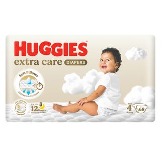 Huggies Extra Care Baby Diapers, Size 4, 8-14Kg, Pack of 68's