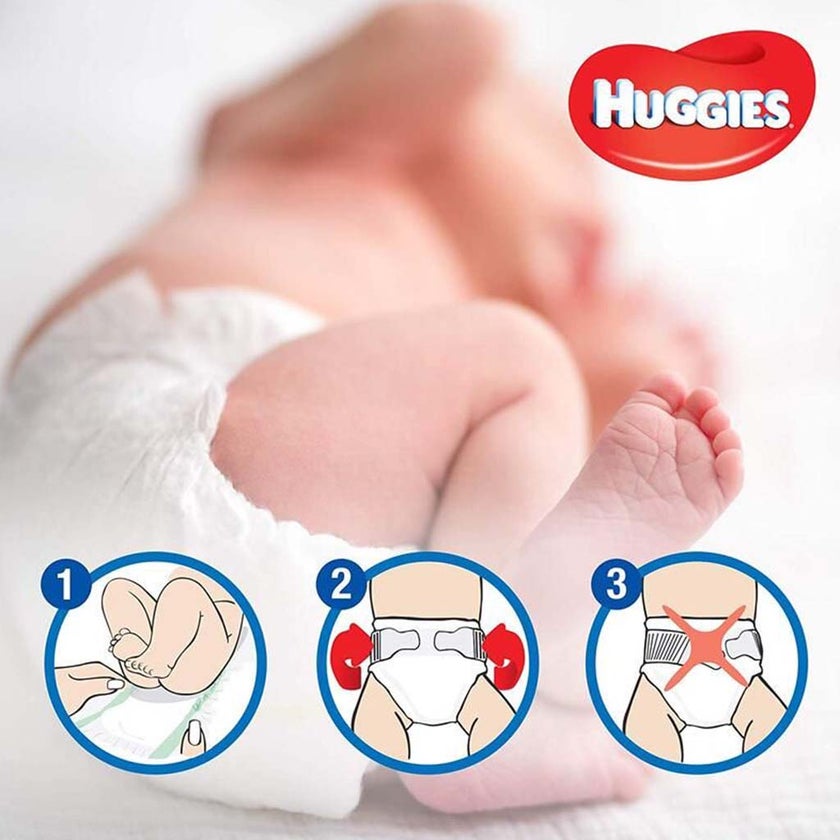 Huggies Extra Care Baby Diapers, Size 4+, 10-16Kg, Pack of 64's