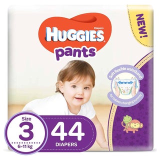 Huggies Baby Diaper Pants, Size 3, 6-11Kg, Pack of 44's