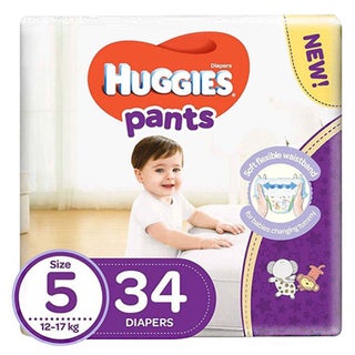 Huggies Baby Diaper Pants, Size 5, 12-17Kg, Pack of 34's