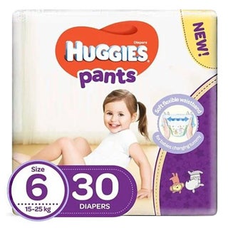 Huggies Baby Diaper Pants, Size 6, 15-25Kg, Pack of 30's