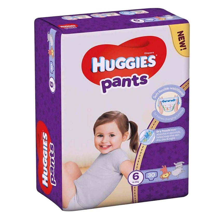 Huggies Baby Diaper Pants, Size 6, 15-25Kg, Pack of 30's