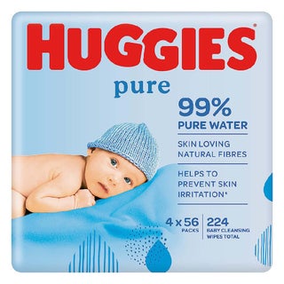 Huggies Pure Cleansing Baby Wet Wipes, Promo Pack of 224's