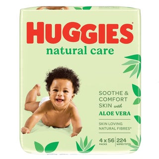 Huggies Natural Cleansing Baby Wet Wipes With Aloe Vera, Promo Pack of 224's