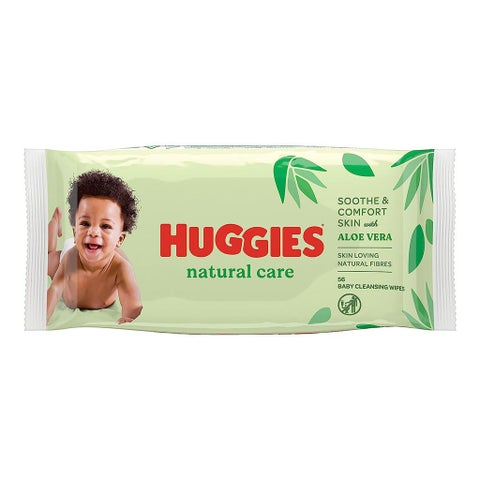 Huggies Natural Care Cleansing Baby Wet Wipes - 56 Wipes x 4