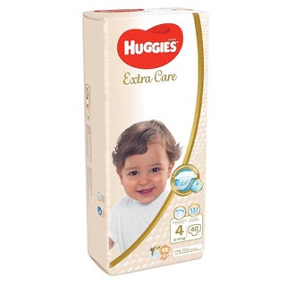 Huggies Extra Care Baby Diapers, Size 4, For 8-14kg Baby, Pack of 40's