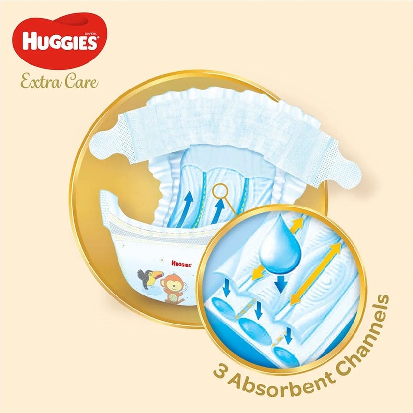 Huggies Extra Care Diapers, Size 5, For 12 -22 kg Baby, Pack of 34's