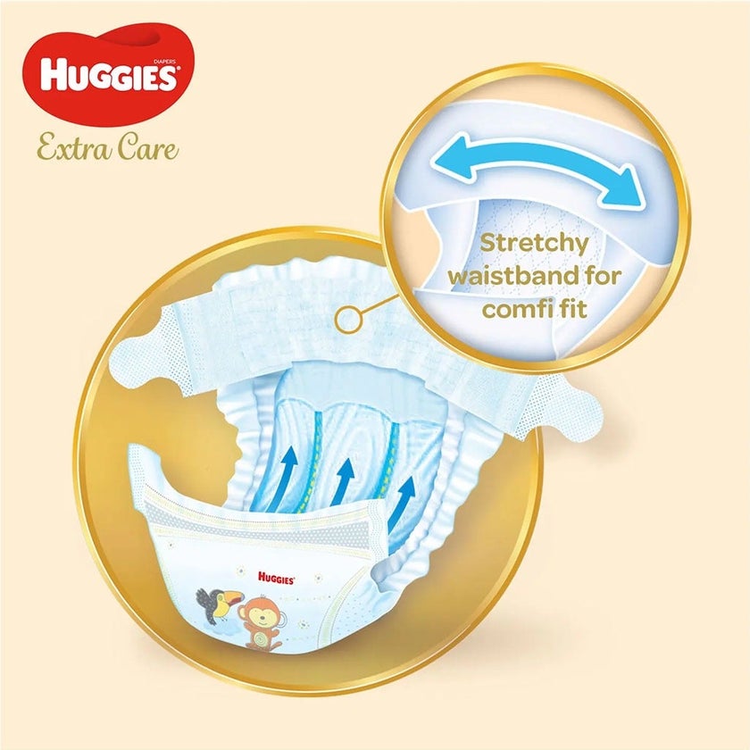 Huggies Extra Care Diapers, Size 5, For 12 -22 kg Baby, Pack of 34's