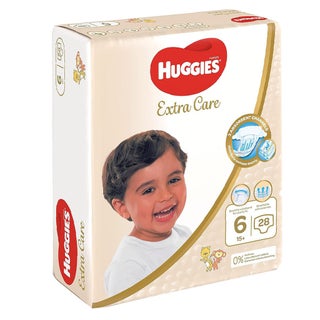 Huggies Extra Care Baby Diapers, Size 6, For 15+kg Baby, Pack of 28's