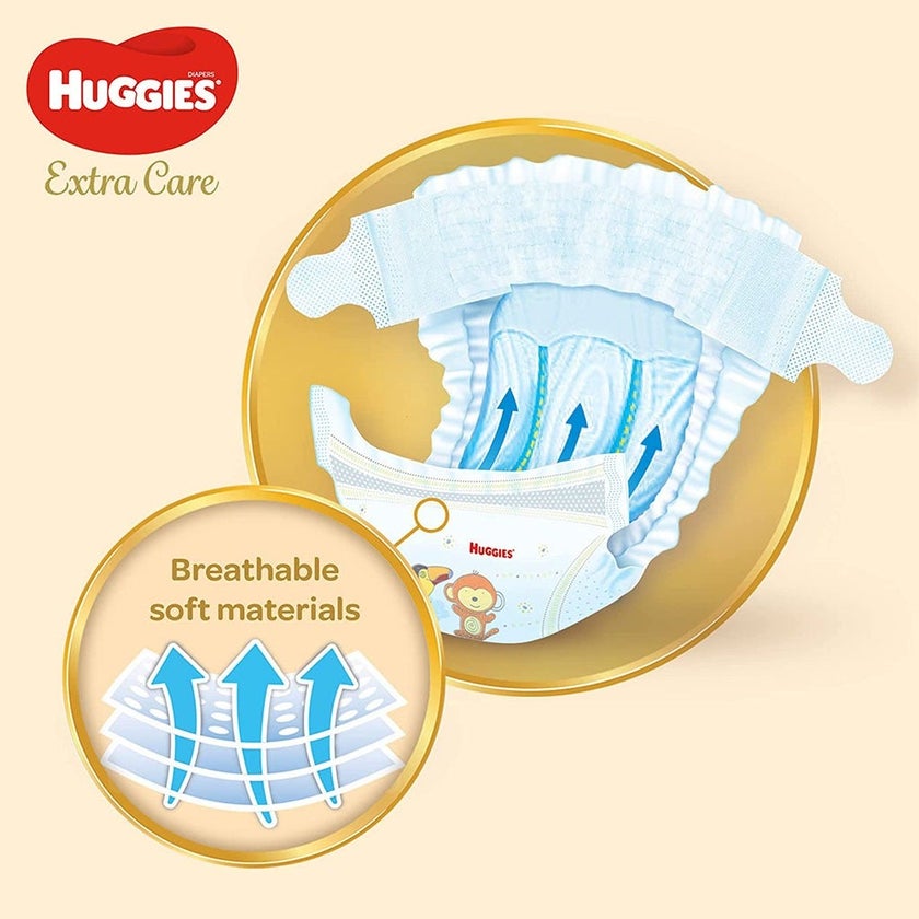 Huggies Extra Care Baby Diapers, Size 6, For 15+kg Baby, Pack of 28's