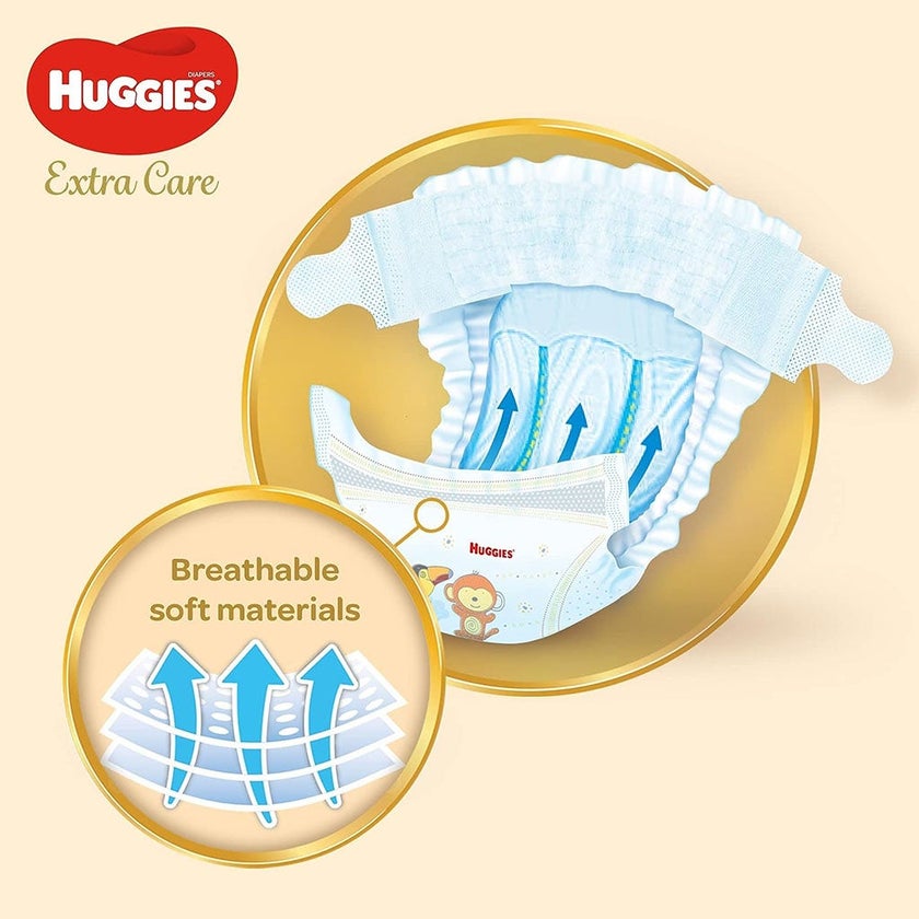 Huggies Extra Care Diapers, Size 5, For 12-22kg Baby, Promo Pack of 2 x 34's