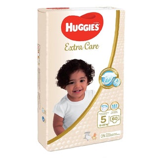 Huggies Extra Care Diapers, Size 5, For 12 -22 kg Baby, Pack of 60's