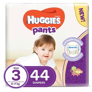 Huggies Pants, Size 3, Diaper For 6-11kg Baby, Pack of 44's