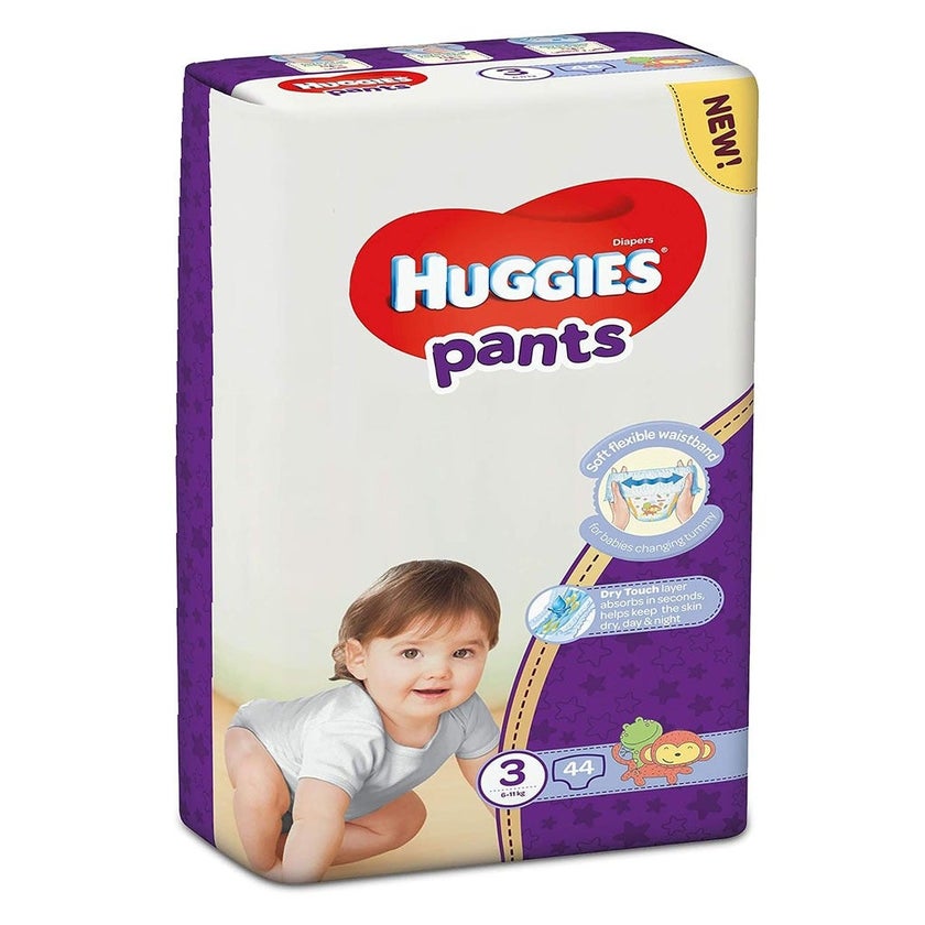 Huggies Pants, Size 3, Diaper For 6-11kg Baby, Pack of 44's