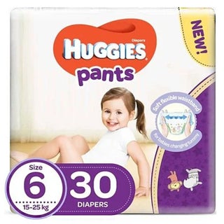 Huggies Pants, Size 6, Diaper For 15-25kg Baby, Pack of 30's