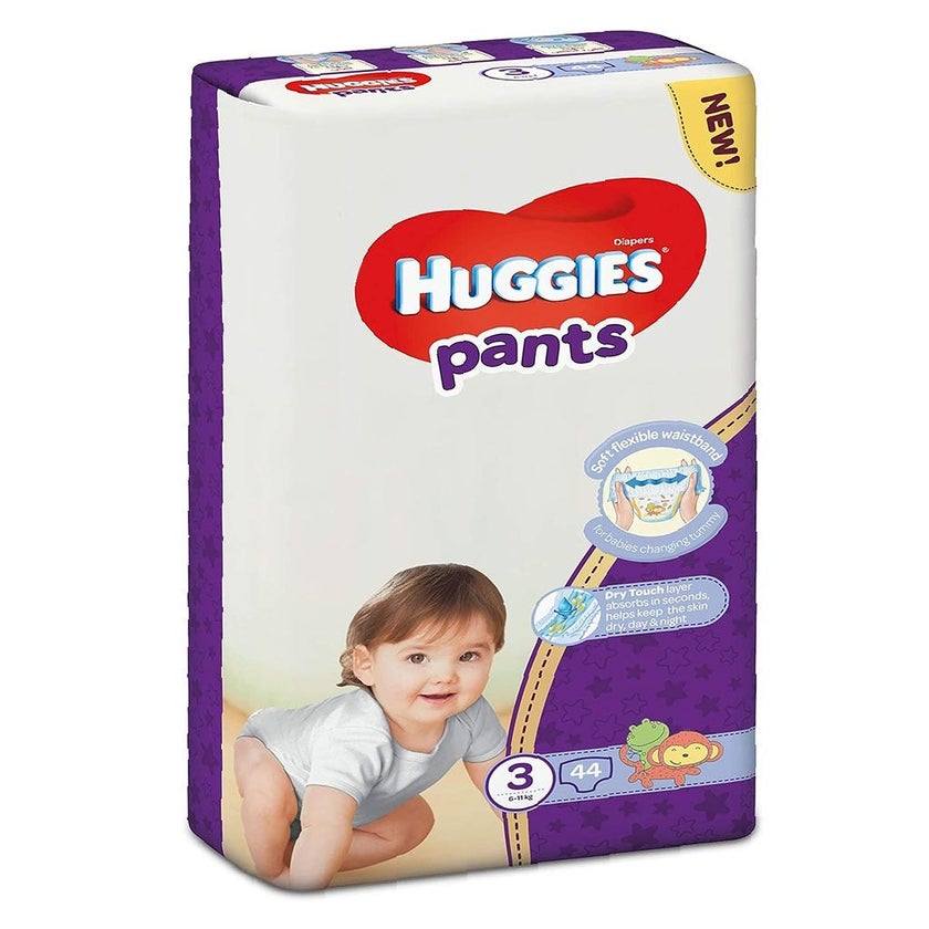 Huggies Active Baby Diaper Pants, Size 3, 6-11Kg, Promo Pack of 2 x 44's