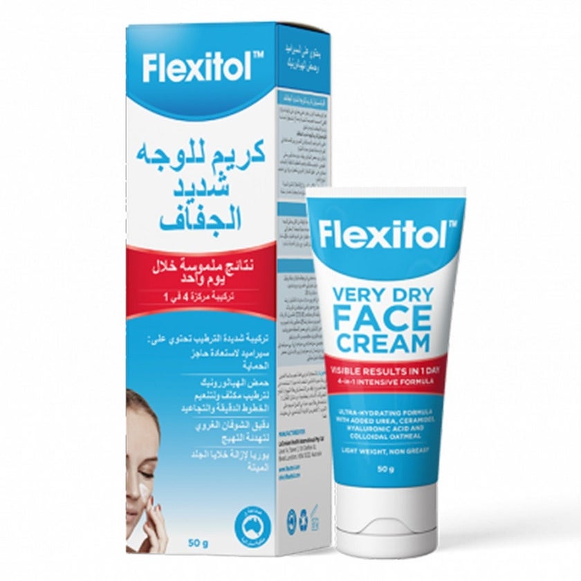 Flexitol Very Dry Skin Face Cream For Severely Dry, Cracked & Itchy Skin 50g 
