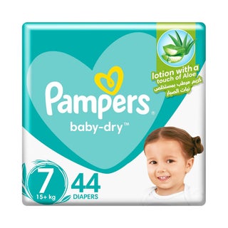 Pampers Baby Dry Diapers, Size 7, 15+kg, Pack of 44's