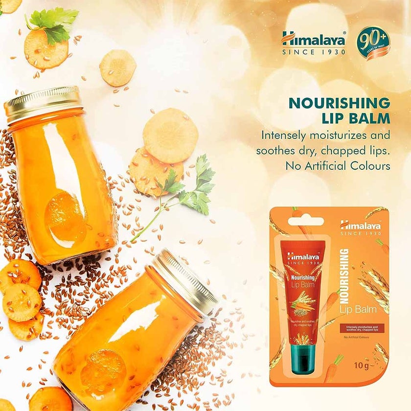 Himalaya Nourishing Lip Balm For Dry Chapped Lips 10g