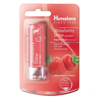 Himalaya Strawberry Shine Lip Balm For Dry Chapped Lips 4.5g