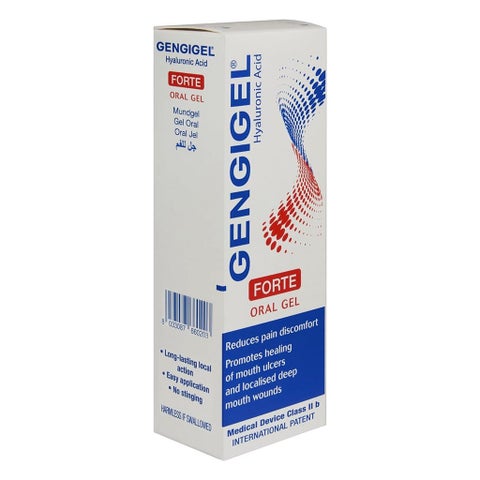 Gengigel Forte Hyaluronic Acid Oral Gel, Pain Relieving Oral Gel For Mouth Ulcers & Mouth Wounds 8ml