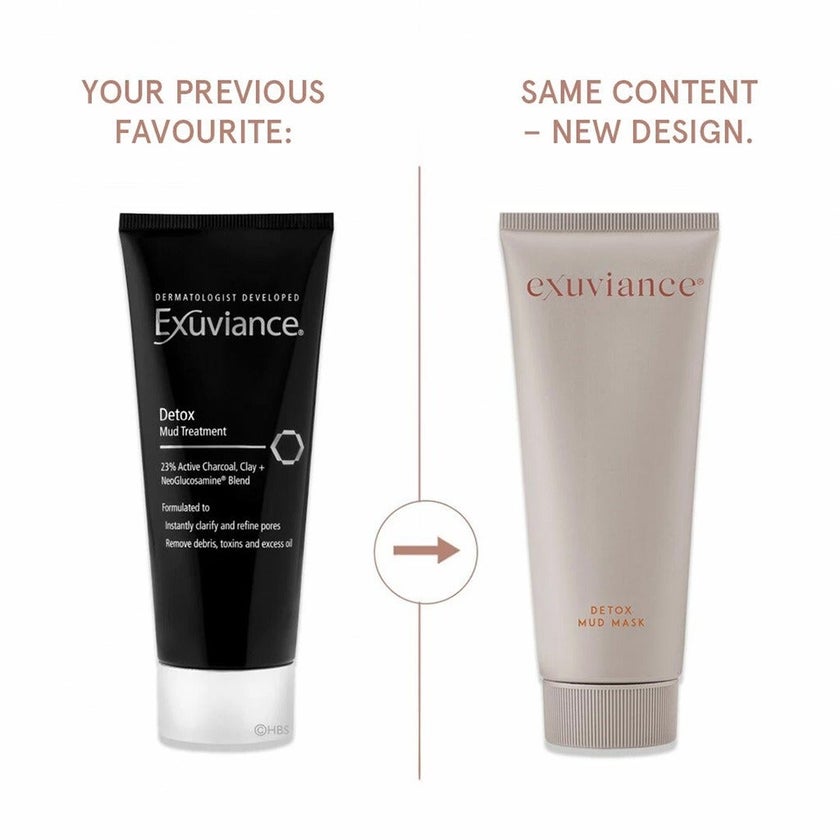 Exuviance Detox Clarifying Mud Facial Mask Treatment With Activated Charcoal 100ml