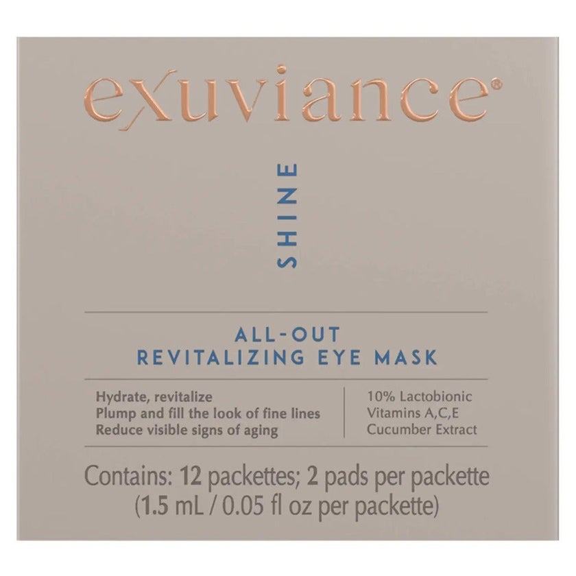 Exuviance All-Out Revitalizing Anti-Aging Eye Mask Pads 1.5ml, Pack of 2 Pads per 12 Packets