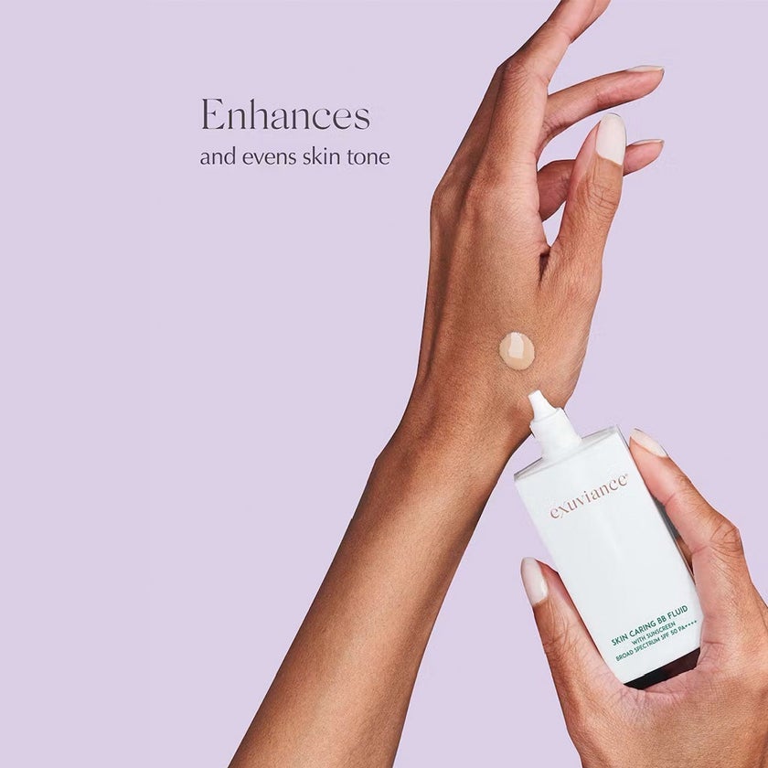 Exuviance Skin Caring BB Fluid With Sunscreen Broad Spectrum SPF 50 PA++++ For All Skin Types 50ml