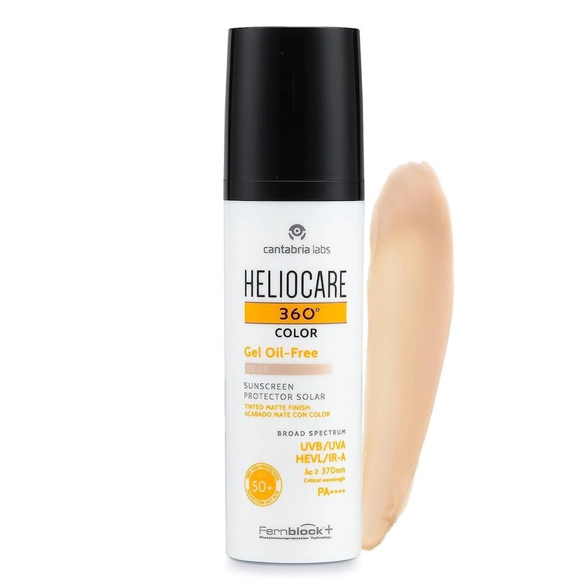 Heliocare 360° Gel Oil-Free Broad Spectrum Tinted Sunscreen With SPF50+ & PA++++ - Beige 50ml