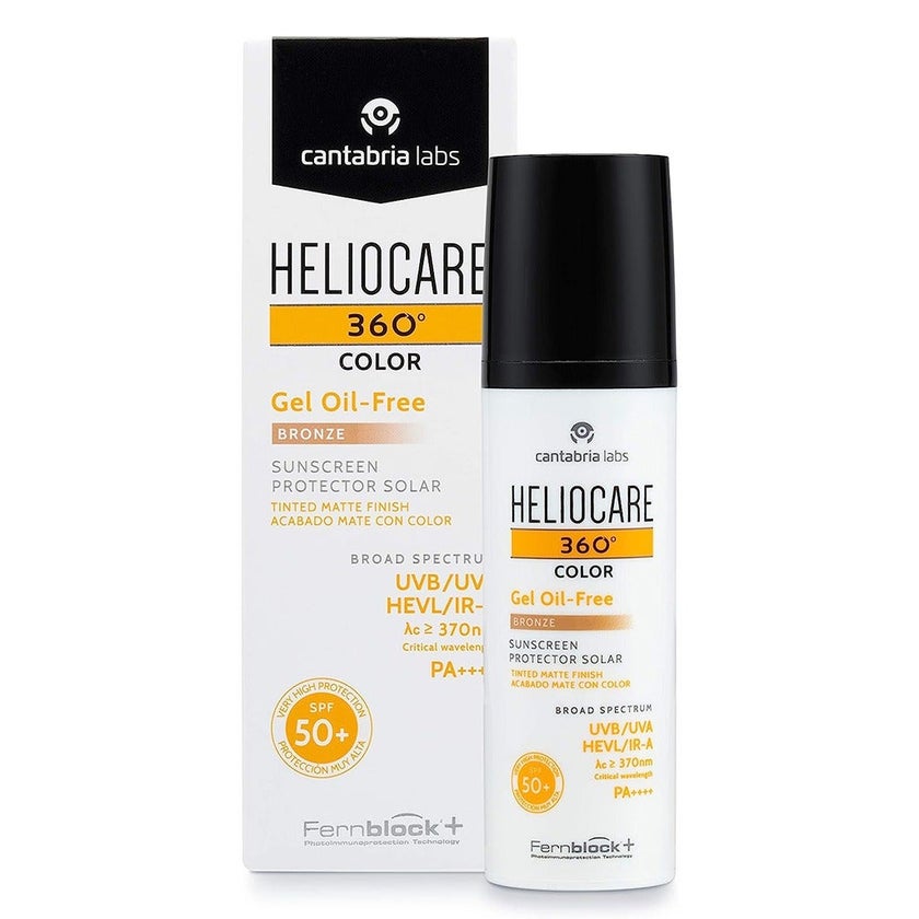 Heliocare 360° Gel Oil-Free Broad Spectrum Tinted Sunscreen With SPF50+ & PA++++ - Bronze 50ml