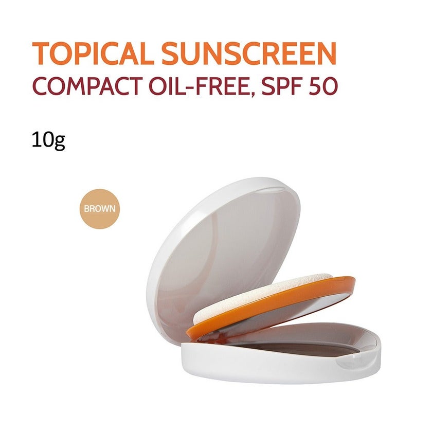 Heliocare Color Oil-Free Compact With Broad Spectrum Sunscreen SPF50 - Brown 10g