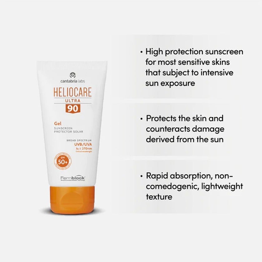 Heliocare Ultra Gel Broad Spectrum Sunscreen With SPF90 50ml