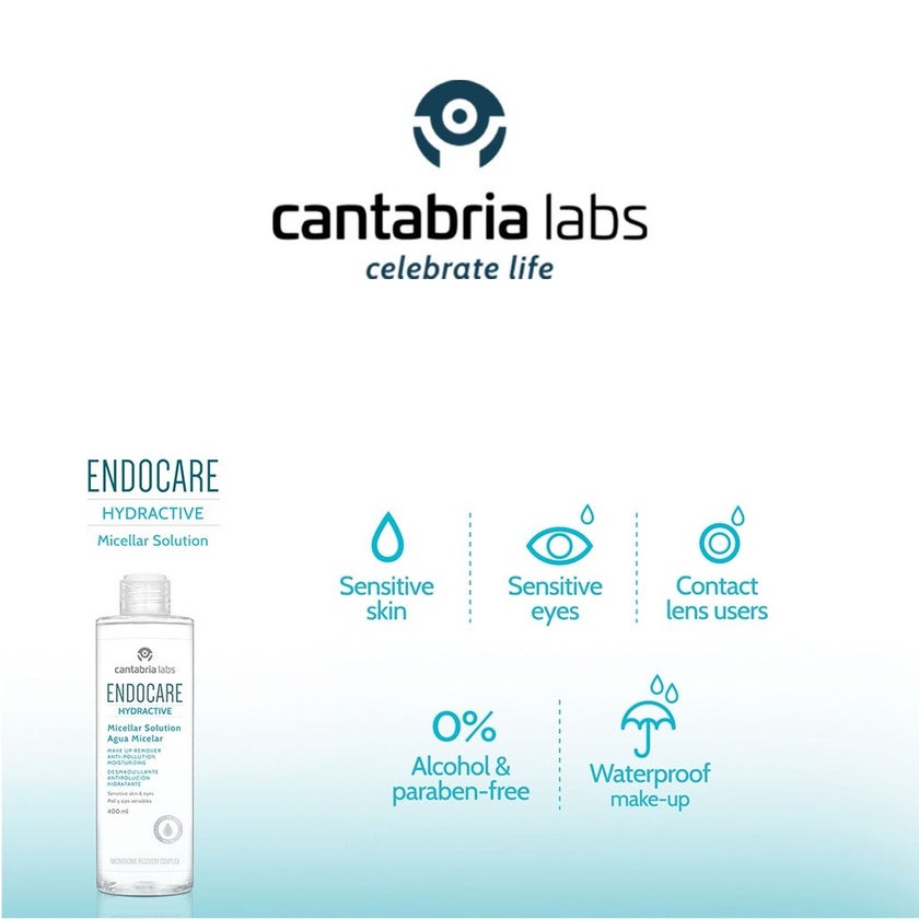 Endocare Hydractive Moisturizing Make-up Remover Micelar Solution For All Skin Types 400ml