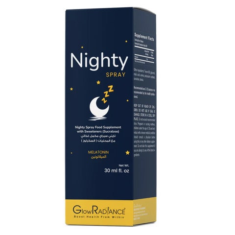 GlowRadiance Melatonin Supplement Nighty Sublingual Spray 30ml