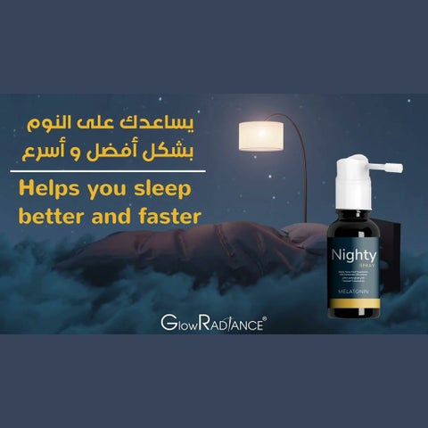 GlowRadiance Melatonin Supplement Nighty Sublingual Spray 30ml