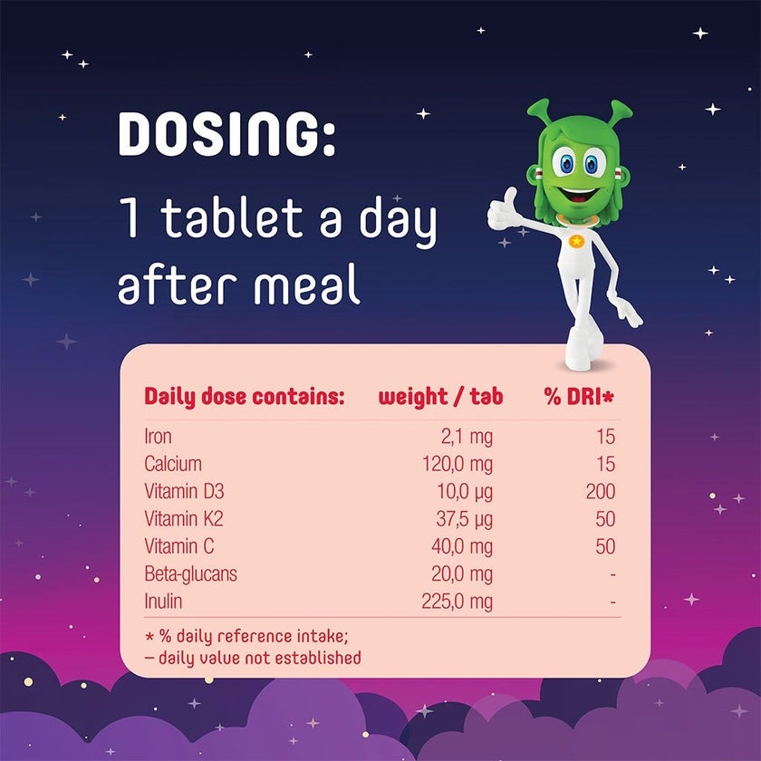 Martians Futura Kids Daily Supplement Chewable Tablets For Healthy Growth & Development, Pack of 30's