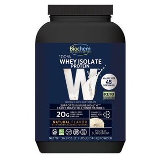 Biochem 100% Whey Isolate Protein Powder - Natural Flavour - 45 Servings - 1048g