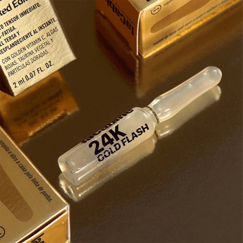 LaCabine 24K Gold Flash 2ml Golden Facial Serum Ampoules For Instant Glowing Skin, Limited Edition