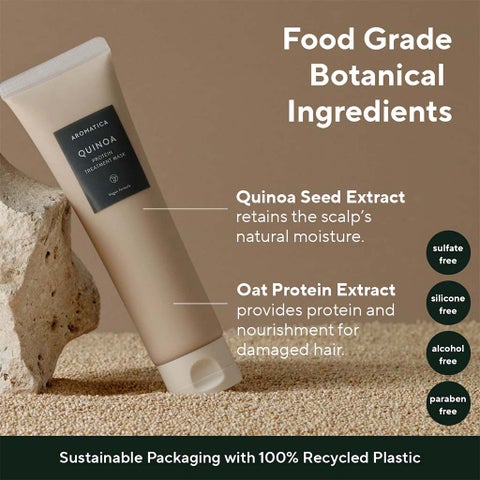 Aromatica Quinoa Protein Treatment Mask For Dry, Damaged Hair 160ml