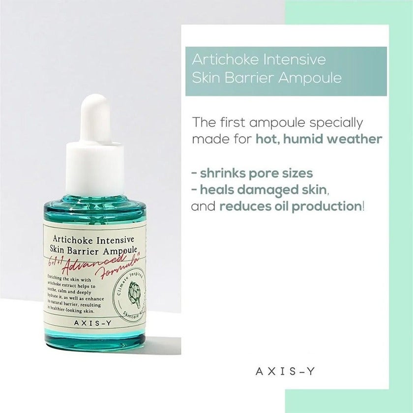 Axis-Y Artichoke Intensive Skin Barrier Heal + Calm Alcohol-Free Ampoule 30ml