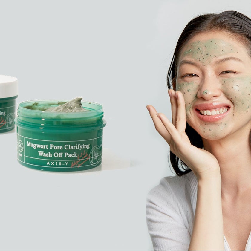 Axis-Y Mugwort Pore Clarifying Relax & Care Wash Off Face Pack 100ml