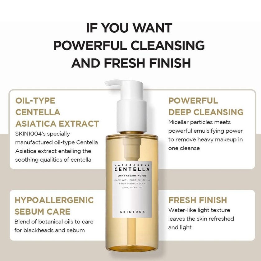 Skin1004 Madagascar Centella Light Facial Cleansing Oil 200ml